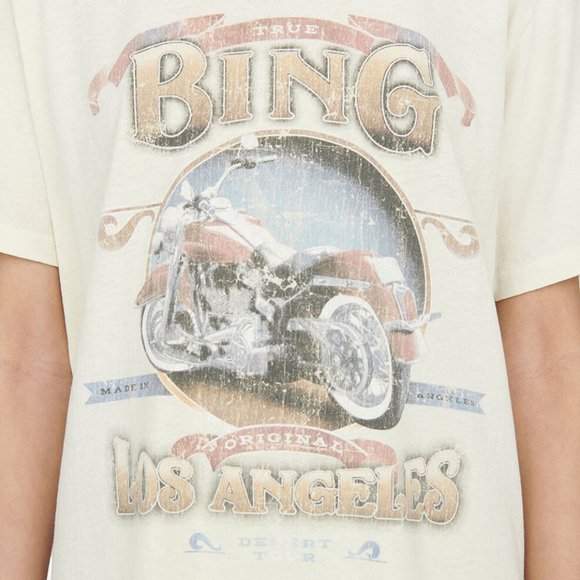 Anine Bing LILI TEE CREAM - Picture 6 of 7